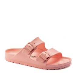Klapki unisex Birkenstock Arizona Eva. Czerwone klapki damskie Birkenstock, bez wzorów, z materiału, bez obcasa. Za 249.00 zł.