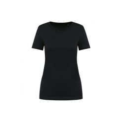 Damska koszulka z suprima z okrągłym dekoltem Kariban Premium. Czarne bluzki damskie KARIBAN, bez wzorów, z bawełny, bez kołnierzyka, bez ramiączek. Za 108.00 zł.