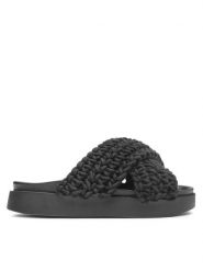 Inuikii Klapki Woven 70104-105 Czarny. Czarne klapki damskie Inuikii, bez wzorów, z materiału, bez obcasa. Za 1,079.00 zł.