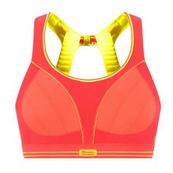 Stanik do biegania Shock Absorber Ultimate Run. Czerwone biustonosze Shock Absorber, bez wzorów. Za 179.99 zł.
