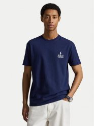 Polo Ralph Lauren T-Shirt 710981136009 Granatowy Regular Fit. Niebieskie koszulki polo męskie Polo Ralph Lauren, m, bez wzorów, z bawełny, bez ramiączek. Za 469.99 zł.