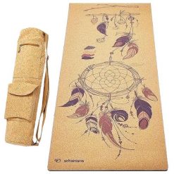 Zestaw mata do jogi z gumy i korka 5 mm + torba z korka - Attrape rêves. Torebki klasyczne damskie ACHAMANA, bez wzorów, z kauczuku, bez dodatków. W wyprzedaży za 550.00 zł.