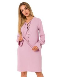 Made of emotion Sukienka w kolorze jasnoróżowym rozmiar: S. Różowe sukienki damskie Made Of Emotion, na co dzień, s, bez wzorów, bez kołnierzyka, bez ramiączek, mini, proste. Za 129.99 zł.