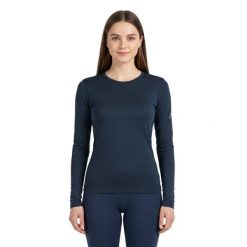 Koszulka z długim rękawem damska 100% wełny merynosów - Bjork 210. Niebieskie t-shirty damskie FJORK MERINO, xl, bez wzorów, z wełny, bez kołnierzyka. Za 519.00 zł.