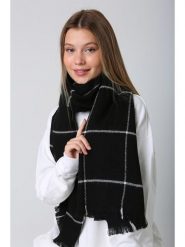 Lucky Bees Szal w kolorze czarnym - 180 x 70 cm rozmiar: onesize. Czarne szaliki i kominy damskie Lucky Bees, bez wzorów, z materiału. Za 43.99 zł.