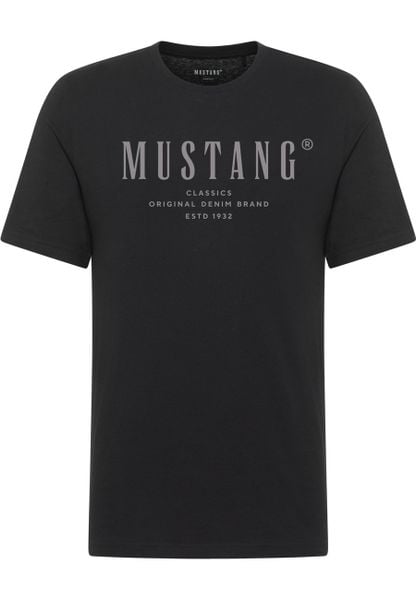 Męski T-Shirt Mustang Style Alex Black 1018002 4142. Czarne t-shirty męskie Mustang, m, bez wzorów, bez kołnierzyka. Za 79.99 zł.