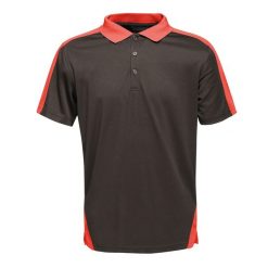 Koszulka Polo Męska Kontrastowa Coolweave. Czarne koszulki polo męskie Regatta, m, bez wzorów, bez ramiączek. Za 73.99 zł.