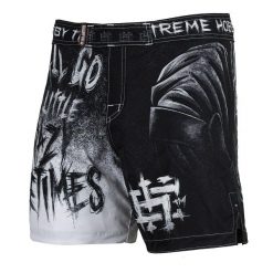 Spodenki Sportowe Męskie na trening i siłownię EXTREME HOBBY PSYCHO CLOWN. Czarne szorty męskie EXTREME HOBBY, m, z elastanu, na fitness i siłownię. Za 229.00 zł.