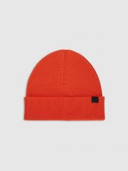 4F Czapka beanie męska - czerwona Uniwersalny. Czerwone czapki męskie 4f, na zimę, bez wzorów, z bawełny, eleganckie. Za 59.99 zł.