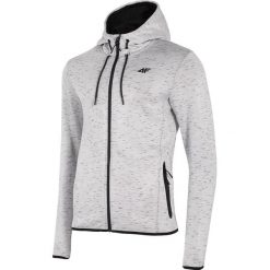 Bluza męska BLM007 - chłodny jasny szary melanż. Szare bluzy z kapturem męskie 4f, m, z dzianiny. W wyprzedaży za 109.99 zł.