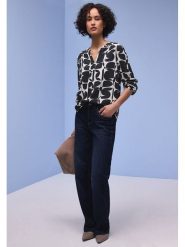 Street One Bluzka w kolorze granatowo-białym rozmiar: 40. Białe bluzki damskie Street One, bez wzorów, z wiskozy, street, bez kołnierzyka, bez ramiączek. Za 136.78 zł.