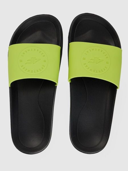 Klapki męskie 4F 4FRSS26FSLIM051. Zielone klapki i japonki męskie 4f, z gumy. Za 59.99 zł.