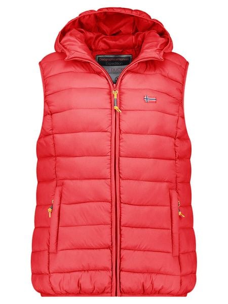 Geographical Norway Kamizelka pikowana "Vatikolor" w kolorze czerwonym rozmiar: XXL. Czerwone kamizelki damskie Geographical Norway, xxl. Za 118.01 zł.