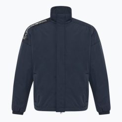 Kurtka męska EA7 Emporio Armani Train Logo Series Tape Eco Down. Niebieskie kurtki męskie EA7 Emporio Armani, m, bez wzorów, z materiału, eleganckie, bez kaptura. Za 749.99 zł.