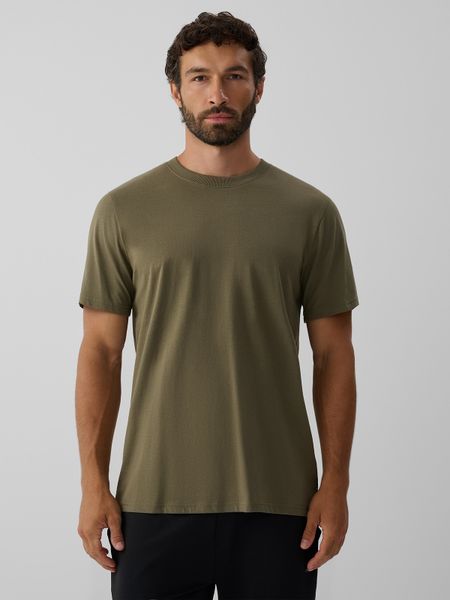 4F T-shirt regular z antybakteryjnym wykończeniem Polygiene męski - khaki XL. Brązowe t-shirty męskie 4f, l, bez wzorów, z dzianiny, bez kołnierzyka. Za 69.99 zł.