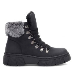 Trapery Go Soft. Czarne trapery damskie GO SOFT, bez obcasa. Za 129.99 zł.