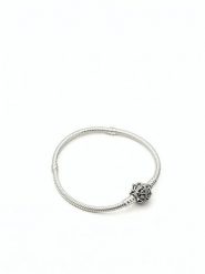 Pandora Srebrna bransoletka rozmiar: 18 cm. Szare bransoletki damskie Pandora, srebrne. Za 334.95 zł.