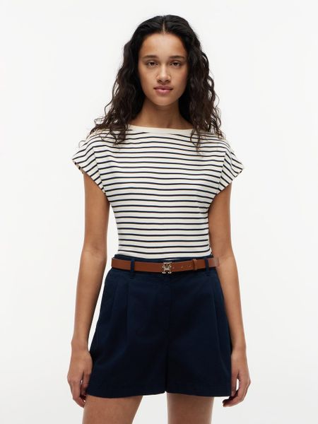 Tommy Hilfiger Koszulka Kobiety Bawełna biały|wielokolorowy, XL. Białe t-shirty damskie Tommy Hilfiger, xl, bez wzorów, z bawełny, bez kołnierzyka. Za 229.95 zł.