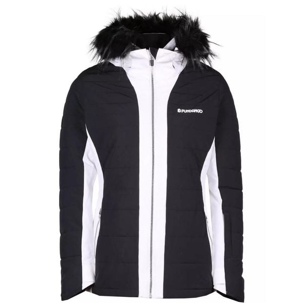 Kurtka narciarska damska Fundango Salina Padded. Białe kurtki damskie Fundango, l, bez wzorów, z materiału, bez kaptura, narciarskie. Za 699.00 zł.