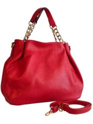 ORE10 Skórzany shopper bag w kolorze czerwonym - 27 x 45 x 15 cm rozmiar: onesize. Czerwone shopper bag damskie ORE10, bez wzorów, z materiału, na ramię, bez dodatków. Za 347.99 zł.