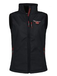 Geographical Norway Kamizelka softshellowa "Vacer" w kolorze czarnym rozmiar: S. Czarne kamizelki damskie Geographical Norway, s. Za 105.38 zł.