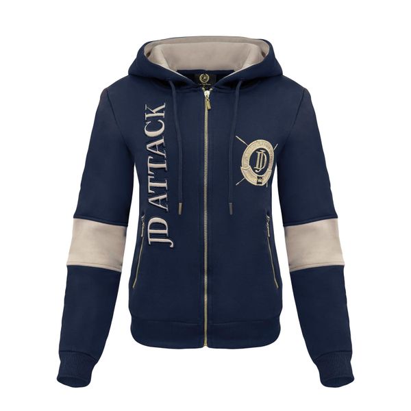 Bluza z zamkiem JD ATTACK Stefanie. Fioletowe bluzy bez kaptura damskie JD ATTACK, l, z bawełny. Za 189.00 zł.