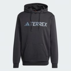 Bluza z kapturem Terrex Multi Large Logo. Czarne bluzy z kapturem męskie Adidas, xl, z bawełny. Za 299.00 zł.