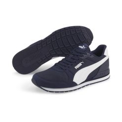 Buty do chodzenia męskie Puma ST Runner v3 Mesh. Białe buty sportowe na co dzień męskie Puma, z materiału, bez zapięcia, trekkingowe. W wyprzedaży za 239.00 zł.