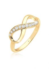 Elli Damski symbol nieskończoności Eternity Trend z kryształami cyrkonii w srebrze 925 Sterling Silver Pierścionki 1 ct. Szare pierścionki damskie Elli, z cyrkonią, srebrne. Za 213.99 zł.