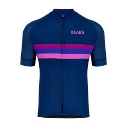 Damska koszulka rowerowa z krótkim rękawem - Sunset. Fioletowe bluzki sportowe damskie KEADA SPORTS, s, bez wzorów, bez ramiączek. Za 332.00 zł.