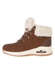Skechers Skórzane botki "Uno Rugged" w kolorze brązowym rozmiar: 39. Brązowe botki damskie Skechers, z materiału, bez obcasa, bez zapięcia. Za 303.06 zł.