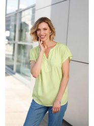 WITT WEIDEN Bluzka w kolorze zielonym rozmiar: 44. Zielone bluzki damskie WITT WEIDEN, bez wzorów, z wiskozy, bez kołnierzyka, bez ramiączek. Za 36.94 zł.