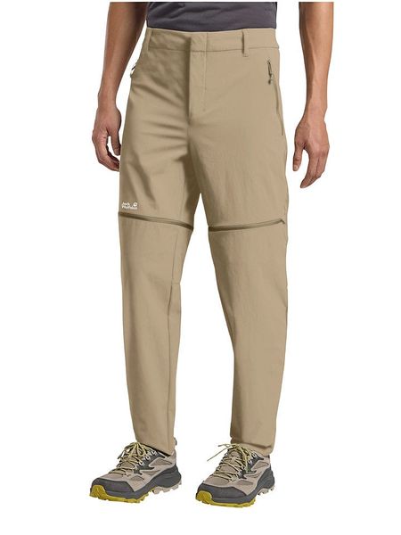 Jack Wolfskin Spodnie turystyczne Zipp-Off "Hikeout" w kolorze beżowym rozmiar: 58. Brązowe spodnie materiałowe męskie Jack Wolfskin, z materiału. Za 341.79 zł.