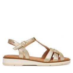 Sandały Pikolinos. Żółte sandały damskie Pikolinos, bez wzorów, bez obcasa, na płaskiej podeszwie. Za 559.99 zł.