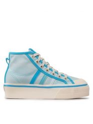 Adidas Trampki Nizza Platform Mid GX4604 Niebieski. Niebieskie trampki i tenisówki damskie Adidas, bez wzorów, z materiału. Za 229.99 zł.
