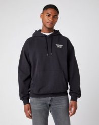MĘSKA BLUZA WRANGLER WWYG HOODIE FADED BLACK W6F9H1XV6 112141481. Czarne bluzy z kapturem męskie Wrangler, m. Za 159.99 zł.