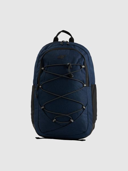 4F Plecak miejski (22 L) z kieszenią na laptop - granatowy Uniwersalny. Niebieskie plecaki damskie 4f, bez wzorów, z materiału, biznesowe. Za 169.99 zł.