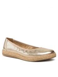 Lasocki Espadryle WI16-SPAROW-08 Złoty. Żółte espadryle damskie Lasocki, bez wzorów, ze skóry, bez obcasa. Za 179.99 zł.