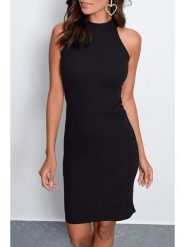 Milan Kiss Sukienka w kolorze czarnym rozmiar: M. Czarne sukienki damskie Milan Kiss, m, bez wzorów, z wiskozy, bez kołnierzyka, bez ramiączek, midi. Za 122.67 zł.