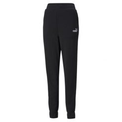 Spodnie dla dorosłych Puma Essentials+ Embroidery Czarny. Czarne spodnie sportowe damskie Puma, xs, z materiału, na fitness i siłownię. Za 209.25 zł.