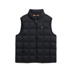 Kurtka puchowa bez rękawów Superdry Fuji Lite. Czarne kurtki męskie Superdry., m, bez wzorów, z materiału, casualowe, bez kaptura. Za 342.00 zł.