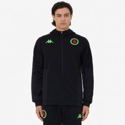 Kurtka Mequo Red Star FC 2025/26. Czarne kurtki treningowe męskie Kappa, l, bez wzorów, z materiału, do piłki nożnej. Za 415.50 zł.