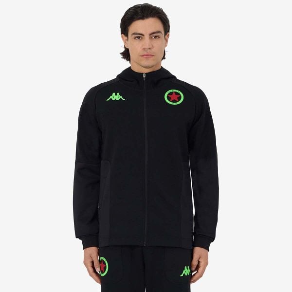 Kurtka Mequo Red Star FC 2025/26. Czarne kurtki treningowe męskie Kappa, l, bez wzorów, z materiału, na golfa. Za 414.50 zł.