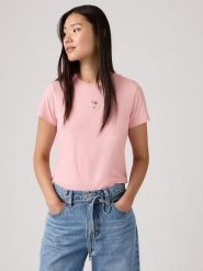 Levi's Koszulka w kolorze jasnoróżowym rozmiar: M. Różowe bluzki damskie Levi's, m, bez wzorów, z bawełny, bez kołnierzyka. Za 85.95 zł.