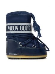 Moon Boot Śniegowce 80D1400430 Niebieski. Niebieskie kozaki dziewczęce Moon Boot, bez wzorów, ze skóry, bez obcasa. Za 459.99 zł.
