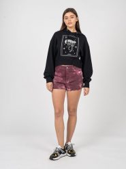 Pinko Szorty "Gina 5" | 1J10XR Y84G | Kobieta | Bordowy. Czerwone szorty damskie Pinko, bez wzorów, z bawełny, eleganckie. W wyprzedaży za 299.00 zł.