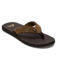 Sandały dla Mężczyzn CARVER SUEDE CORE. Brązowe sandały męskie Quiksilver, z kauczuku, bez zapięcia. Za 129.99 zł.