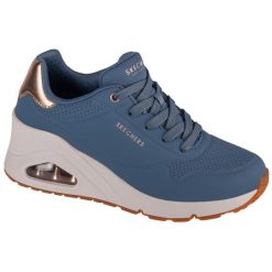 Buty sportowe Sneakersy damskie, Uno Wedge - Hi Steps. Białe buty sportowe na co dzień damskie Skechers, bez wzorów, z materiału, trekkingowe. Za 481.00 zł.