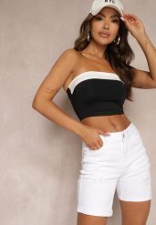 Białe Jeansowe Szorty High Waist z Ozdobnymi Przetarciami Vimarinda. Białe szorty damskie Renee, bez wzorów, z jeansu, eleganckie, z podwyższonym stanem. Za 34.99 zł.