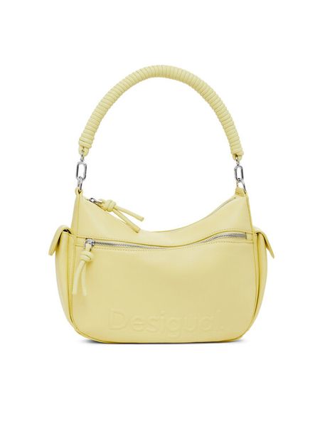Desigual Torebka 25SAXPBU Żółty. Żółte torebki klasyczne damskie Desigual, bez wzorów, ze skóry, bez dodatków. Za 199.99 zł.